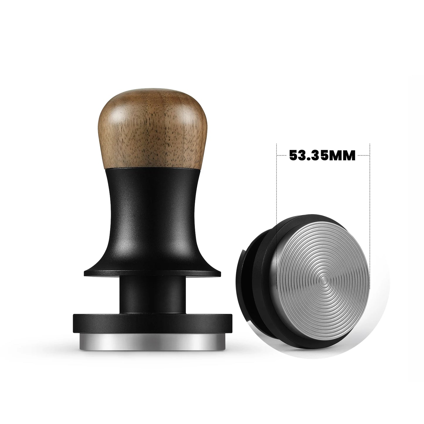 MHW-3BOMBER Tamper de Café 30lbs - Base Ondulada, Presión Constante, Tamper para Espresso con 3 Resortes, Herramienta para Baristas en Casa