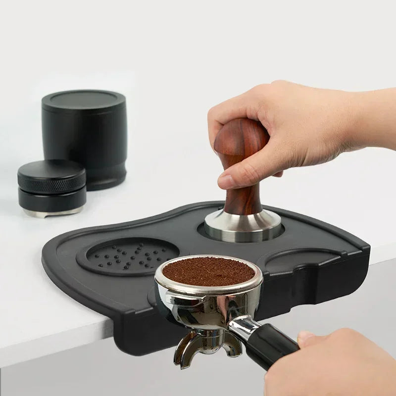 Coffee Mashing Pad Manual Coffee Silicone Pad Powder Press Anti-slip Mat Masticating Clip Pad Coffee Accessories Barista Tools