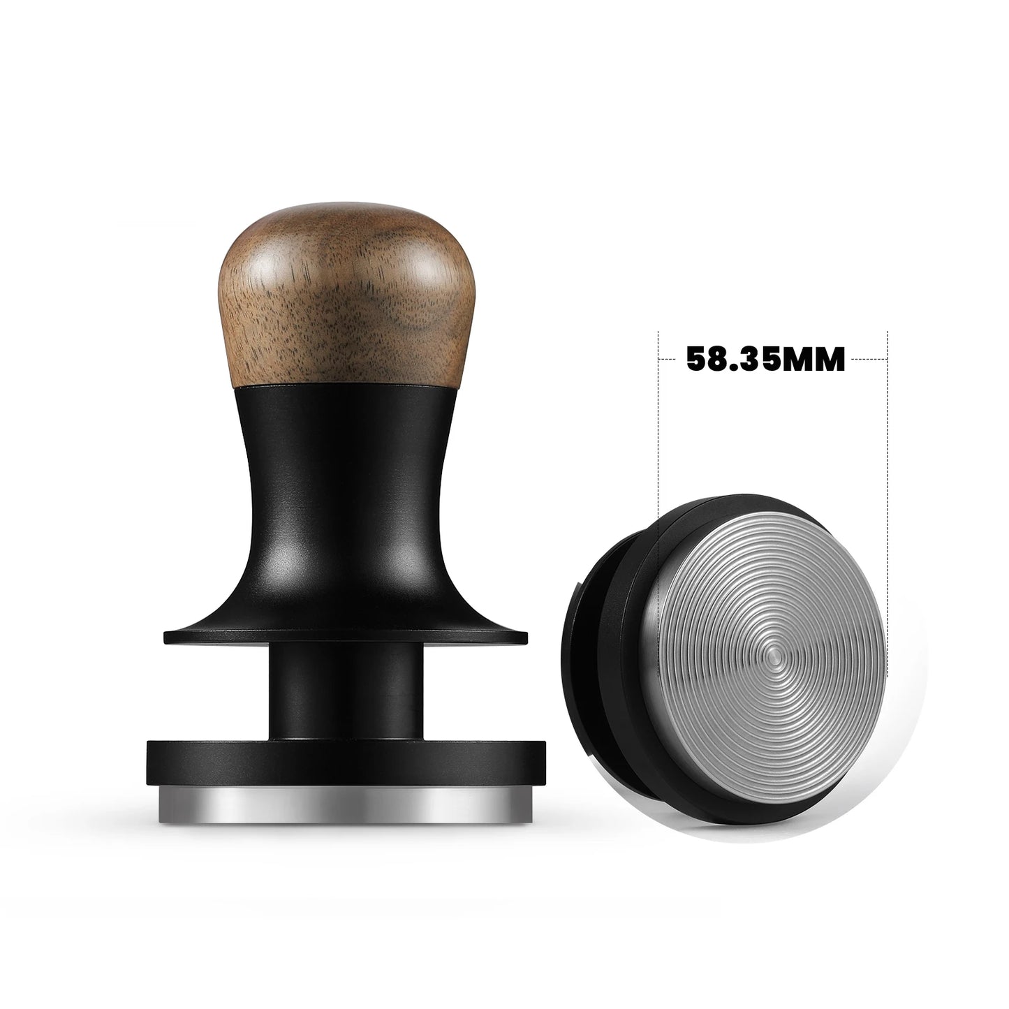 MHW-3BOMBER Tamper de Café 30lbs - Base Ondulada, Presión Constante, Tamper para Espresso con 3 Resortes, Herramienta para Baristas en Casa