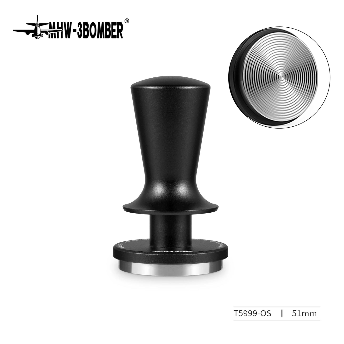 Tamper de Café MHW-3BOMBER 51/53.35/58.35MM - Tamper para Espresso con 2 Resortes, Base de Rosca de Acero Inoxidable, Accesorio para Baristas en Casa