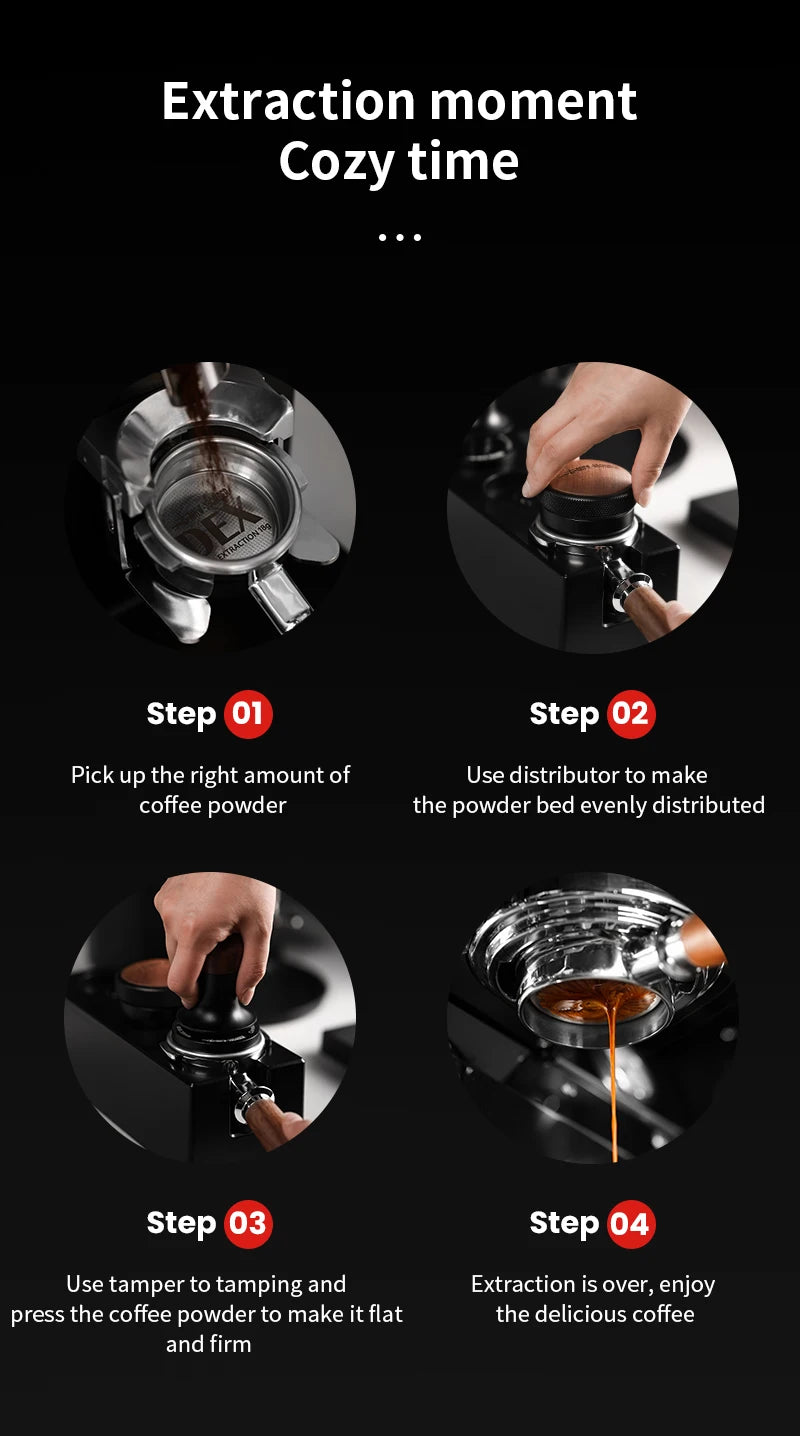 MHW-3BOMBER Tamper de Café 30lbs - Base Ondulada, Presión Constante, Tamper para Espresso con 3 Resortes, Herramienta para Baristas en Casa