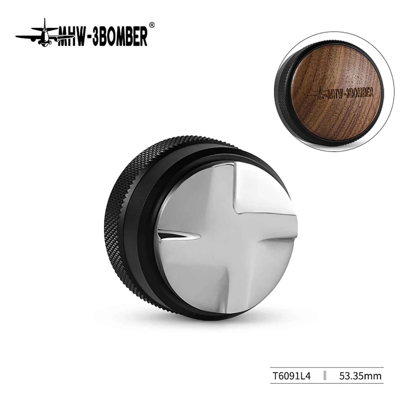 Tamper de Café MHW-3BOMBER 51/53.35/58.35MM - Tamper para Espresso con 2 Resortes, Base de Rosca de Acero Inoxidable, Accesorio para Baristas en Casa