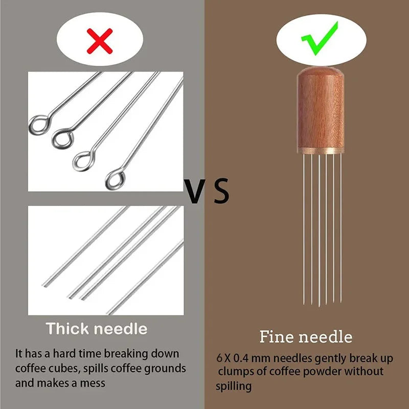 Needle Distributor Stainless Steel Coffee Tamper Espresso Mixers Dispensers Levelers WDT Tools Cafe Stirrers Barista Accessories