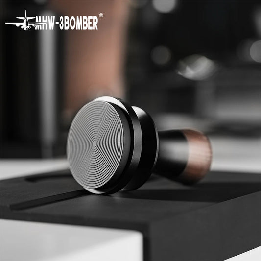 MHW-3BOMBER Tamper de Café 30lbs - Base Ondulada, Presión Constante, Tamper para Espresso con 3 Resortes, Herramienta para Baristas en Casa