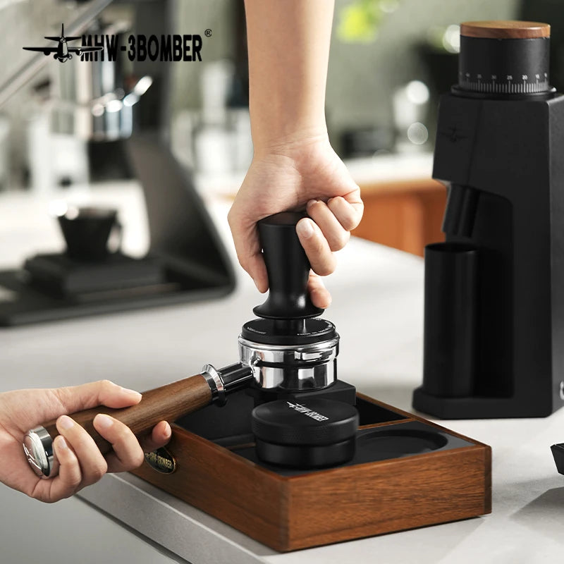 Tamper de Café MHW-3BOMBER 51/53.35/58.35MM - Tamper para Espresso con 2 Resortes, Base de Rosca de Acero Inoxidable, Accesorio para Baristas en Casa