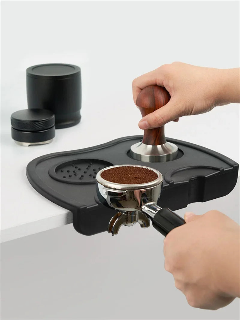 Coffee Mashing Pad Manual Coffee Silicone Pad Powder Press Anti-slip Mat Masticating Clip Pad Coffee Accessories Barista Tools